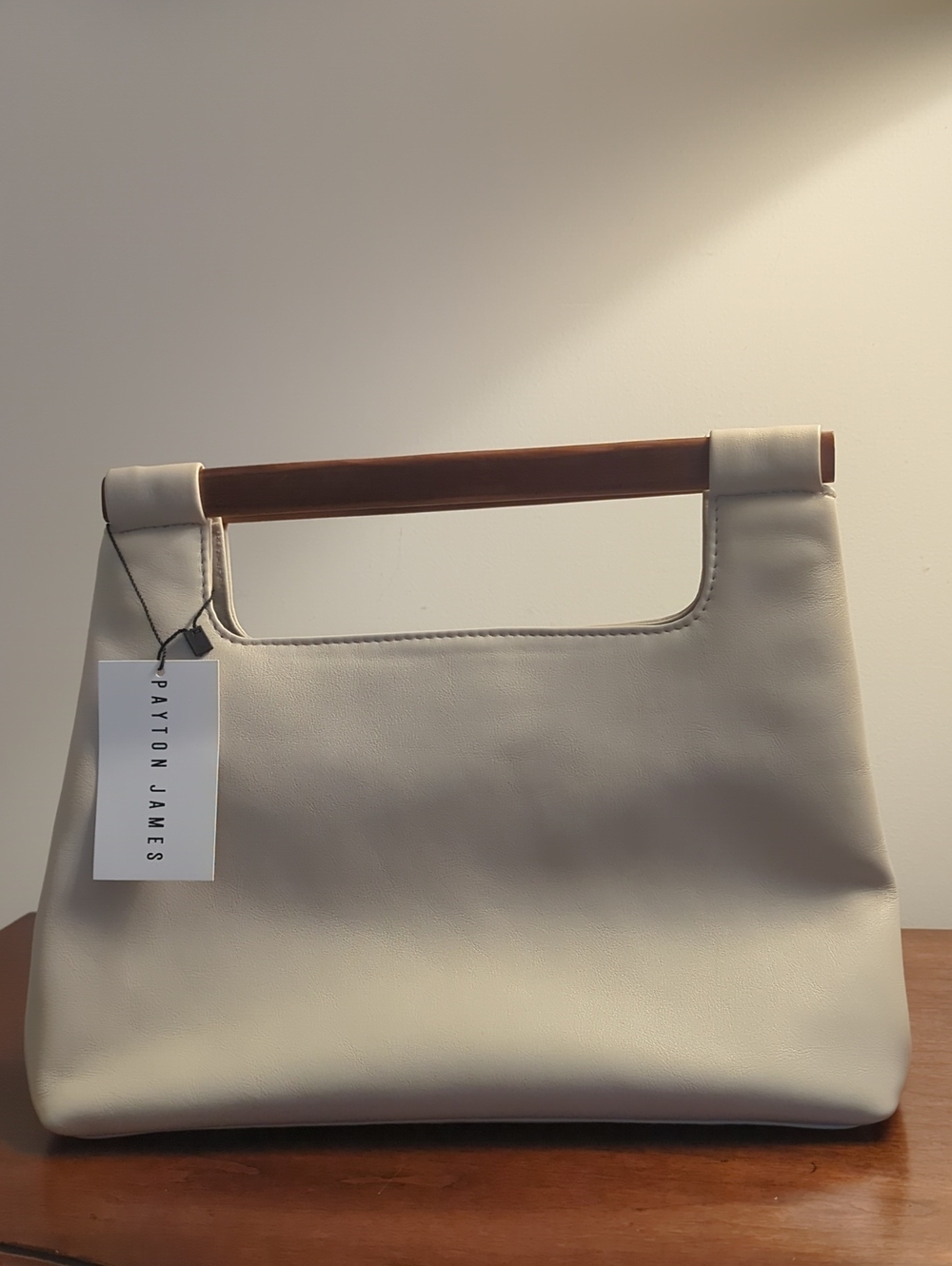 Payton James Summer White Leather Tote